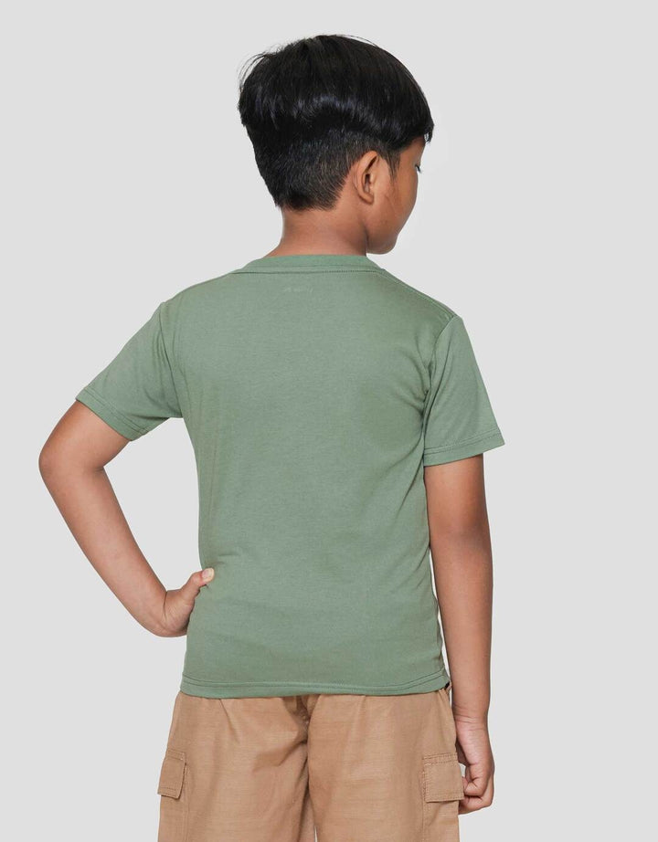 Little M Squirrel Print Kaos Lengan Pendek Anak Laki-laki