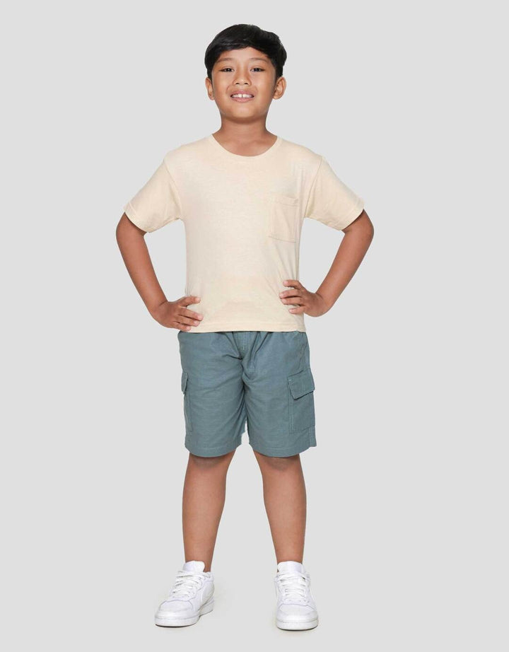 Little M Dino Sleeping Print Kaos Lengan Pendek Anak Laki-laki