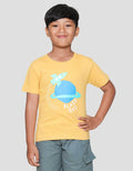 Little M Blast Off Print Kaos Lengan Pendek Anak Laki-laki