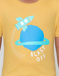 Little M Blast Off Print Kaos Lengan Pendek Anak Laki-laki