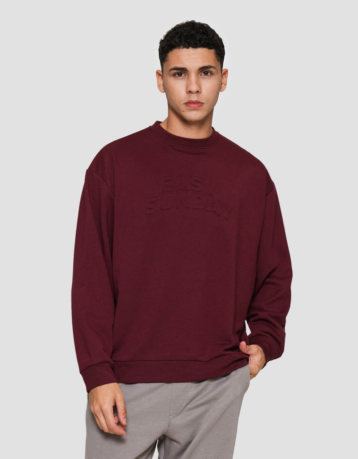 Nevada Emboss Wording Sweater Pria