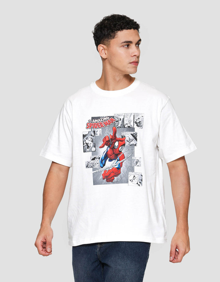 Marvel Amazing Spiderman Flying Kaos Pria