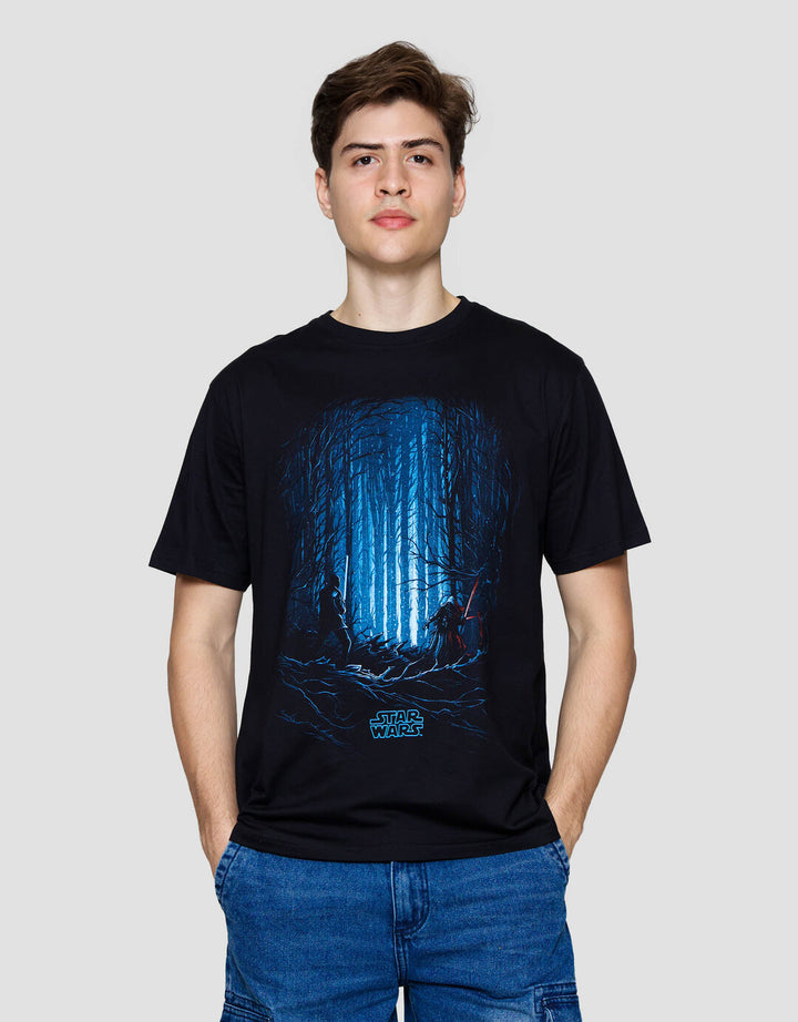 Star Wars Battle In The Woods Kaos Lengan Pendek Pria