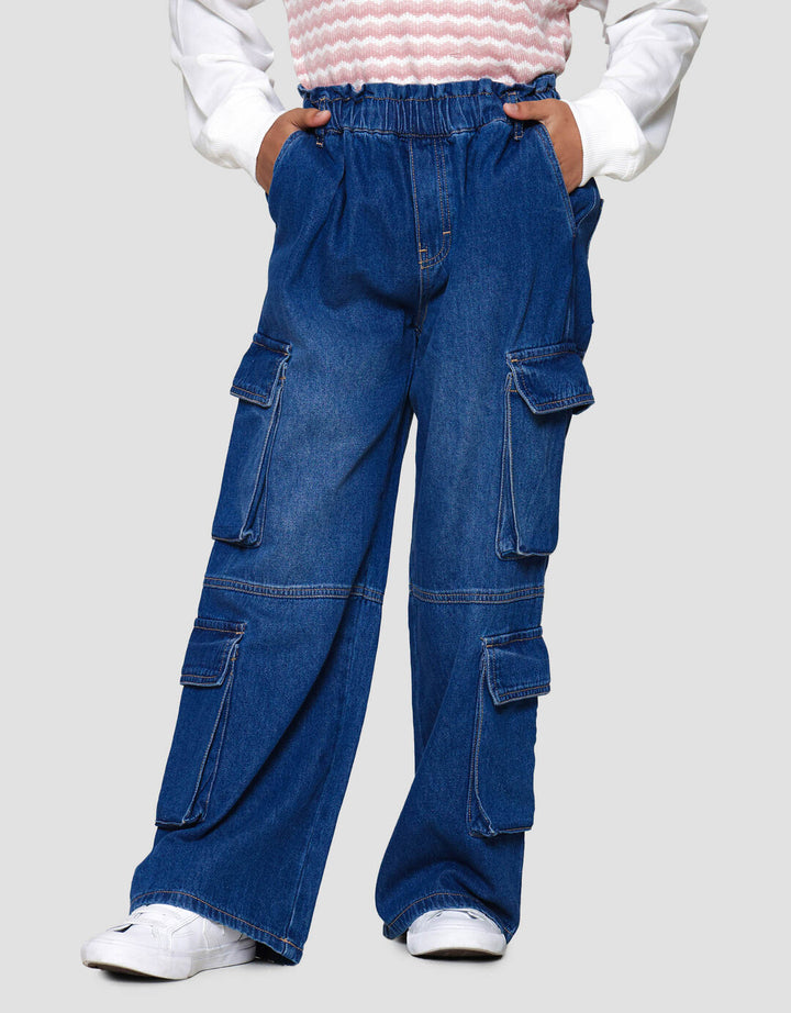 Nevada Kantong Celana Panjang Denim Anak Perempuan