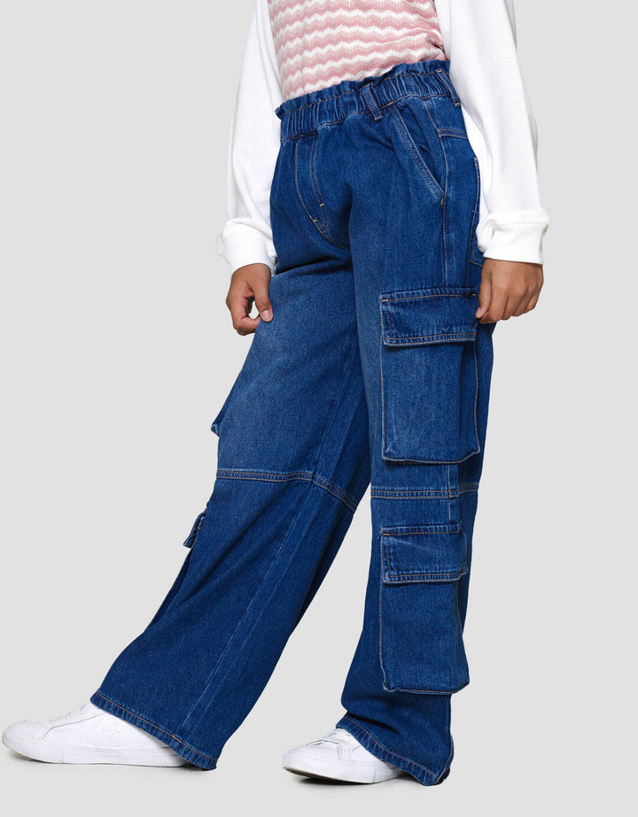 Nevada Kantong Celana Panjang Denim Anak Perempuan