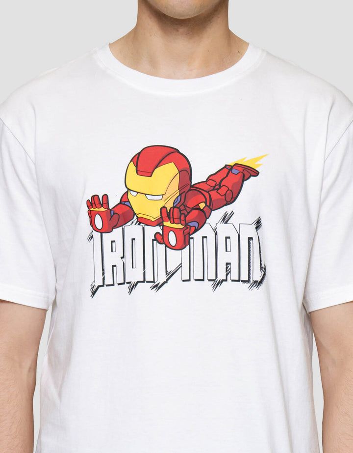Character Transformers Iron Man Flying Chibi Kaos Pria