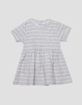 Little M Textured Salur Midi Dress Bayi Perempuan