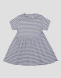 Little M Textured Salur Midi Dress Anak Perempuan