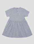 Little M Textured Salur Midi Dress Anak Perempuan
