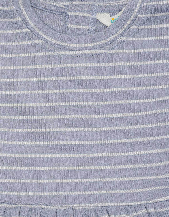 Little M Textured Salur Midi Dress Anak Perempuan