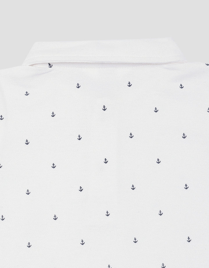 Little M Polo Lacoste Short Jangkar Setelan Bayi Laki-laki