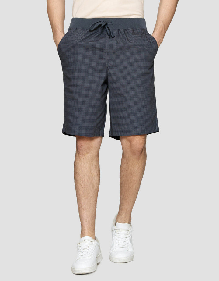 Nevada Rib Bottom Print Medium Checks Celana Pendek Pria