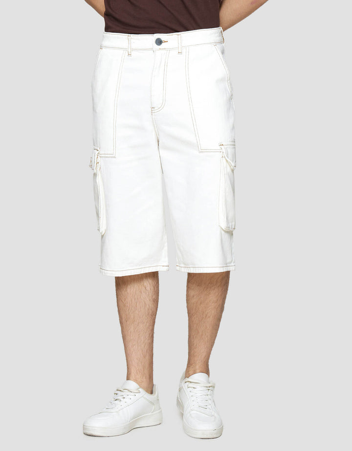 Nevada Contrast Stitch Celana Pendek Cargo Pria