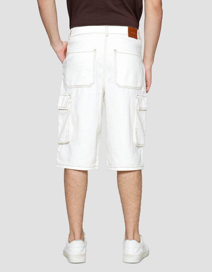 Nevada Contrast Stitch Celana Pendek Cargo Pria