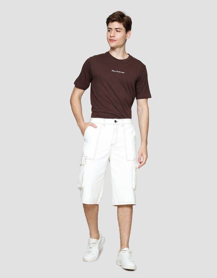 Nevada Contrast Stitch Celana Pendek Cargo Pria