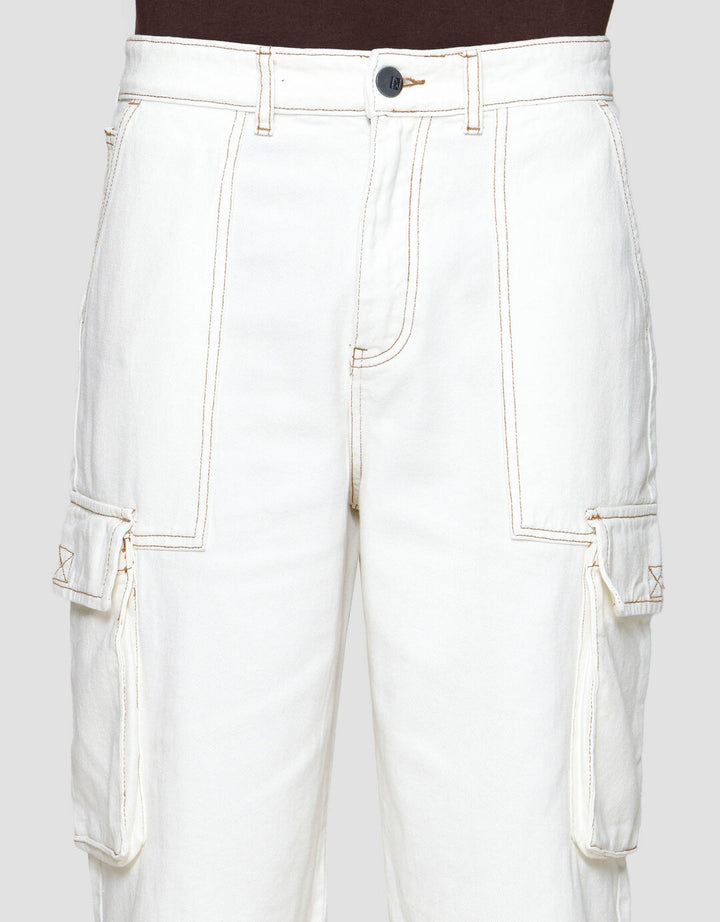 Nevada Contrast Stitch Celana Pendek Cargo Pria