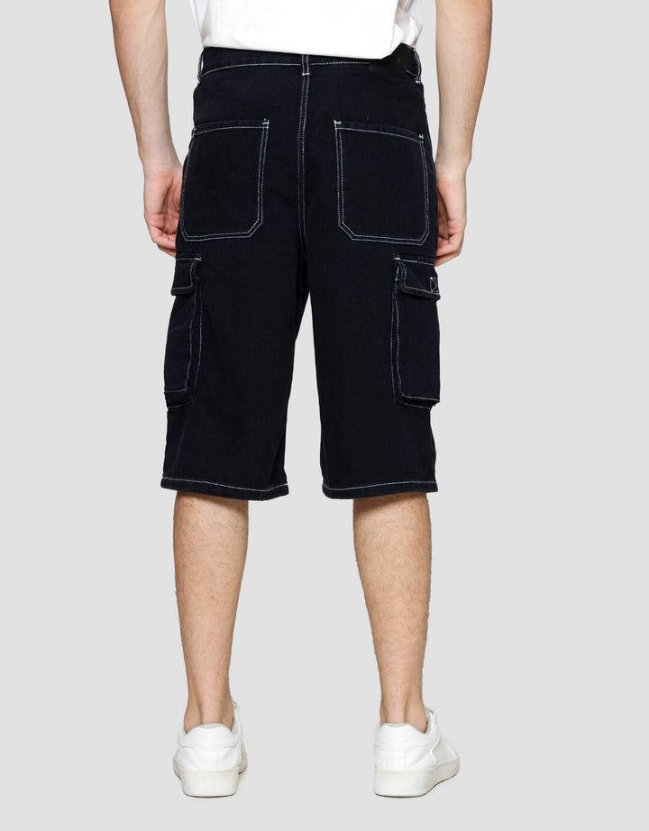 Nevada Contrast Stitch Celana Pendek Cargo Pria