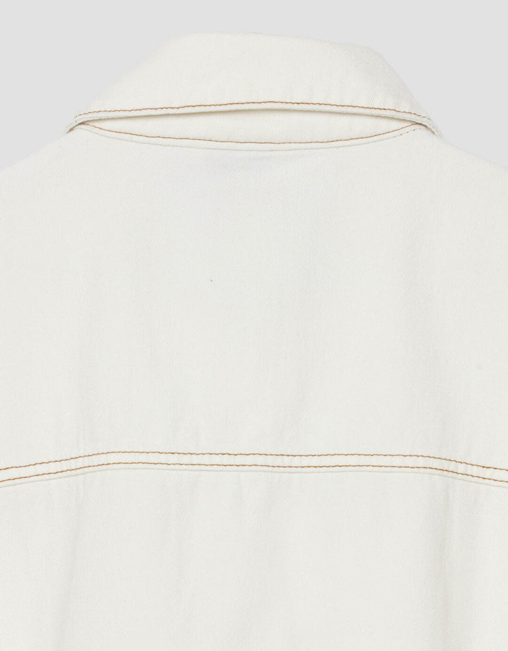 Nevada Costrast Stitch Boxy Fit Jaket Denim Pria