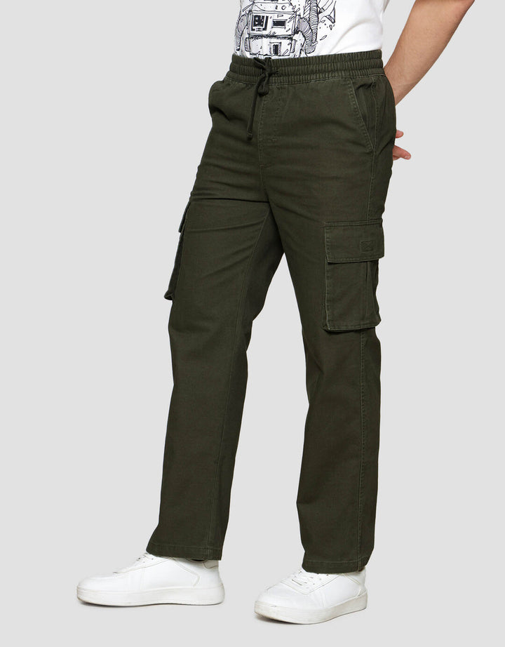 Nevada Regular Fit Drawstring Celana Panjang Cargo Pria