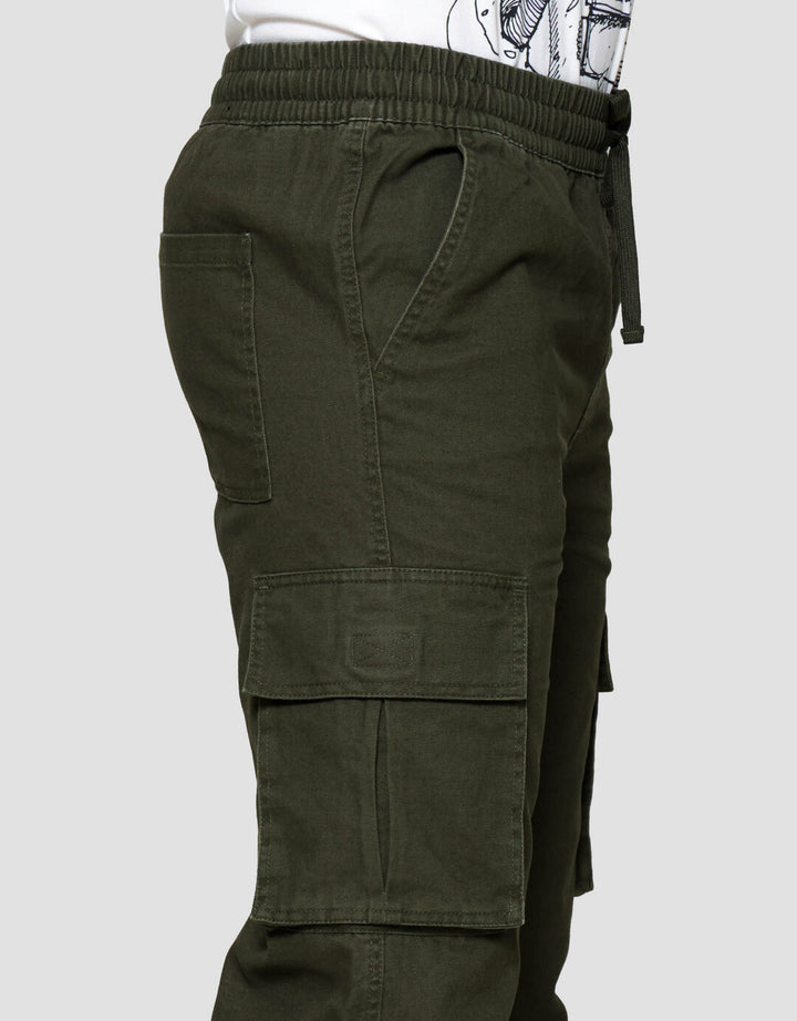 Nevada Regular Fit Drawstring Celana Panjang Cargo Pria