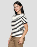 Connexion Knit Emas Kaos Lengan Pendek Wanita