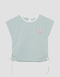 Little M Stripe With Crochet Kaos Anak Perempuan