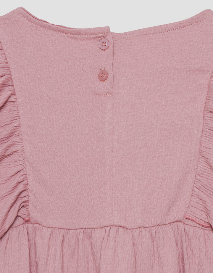 Little M Crinkle With Ruffle Midi Dress Anak Perempuan