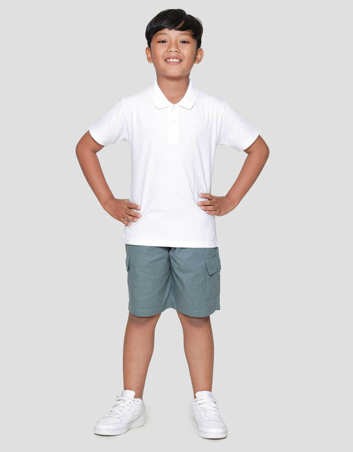 Little M Polos Print Kaos Lengan Pendek Anak Laki-laki