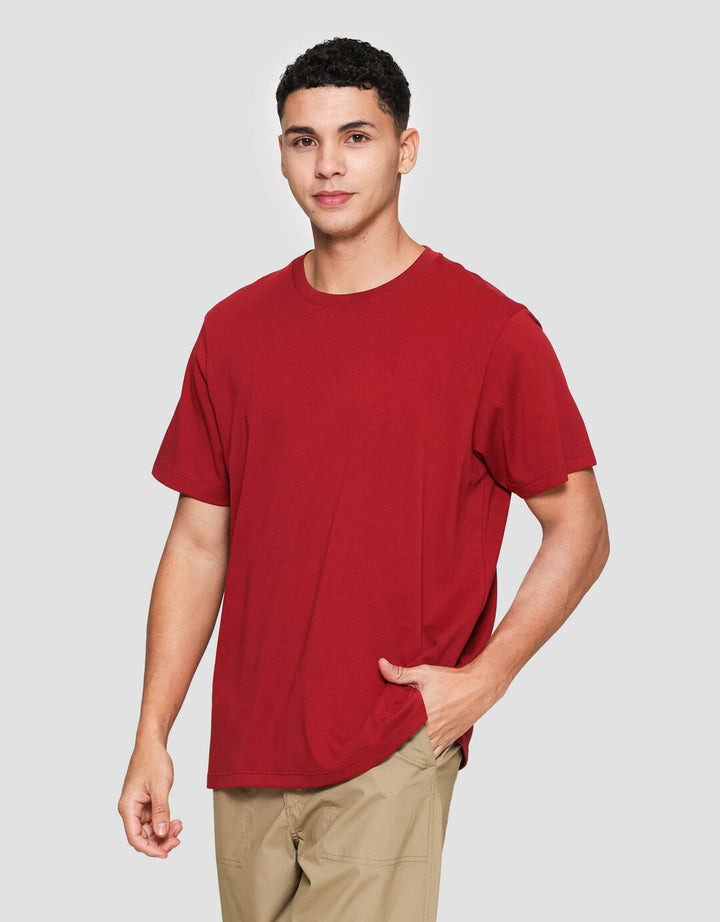 Suko Supima Katun Kerah Bulat Lengan Pendek Kaos Pria