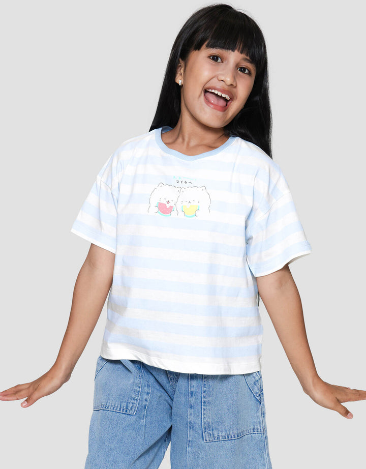 Nevada Ki Print Cat Ct1A Kaos Anak Perempuan