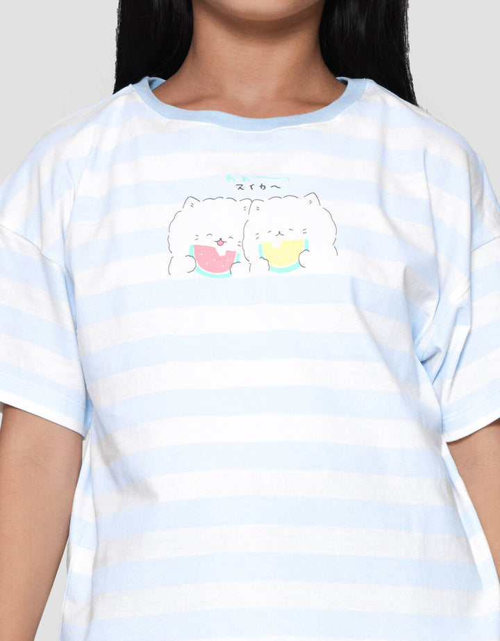 Nevada Ki Print Cat Ct1A Kaos Anak Perempuan