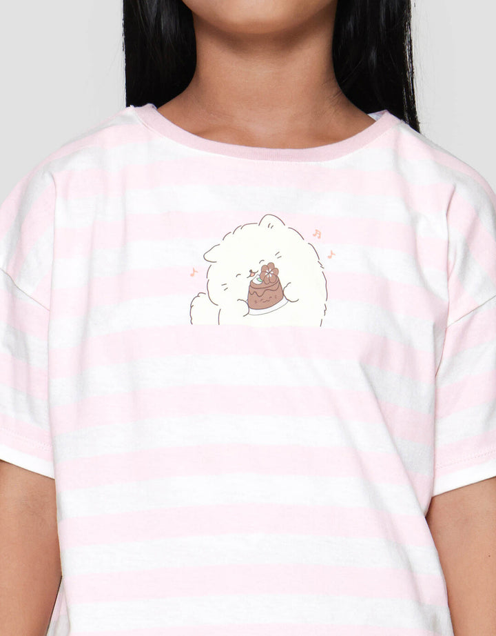 Nevada Print Cat Kaos Anak Perempuan