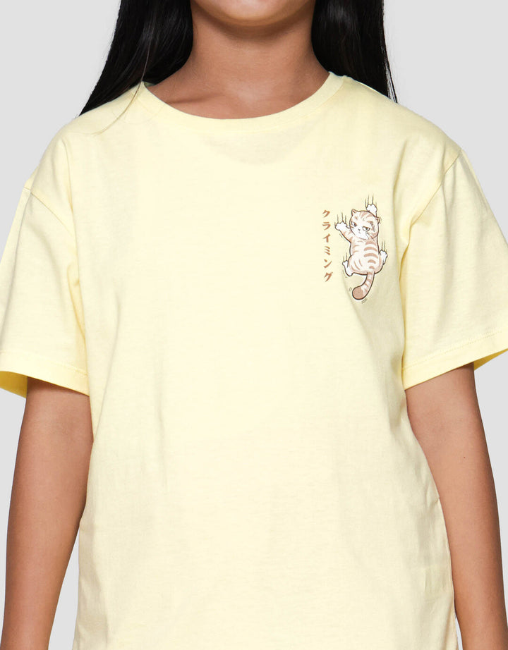 Nevada Ki Cat Panjat Kaos Anak Perempuan