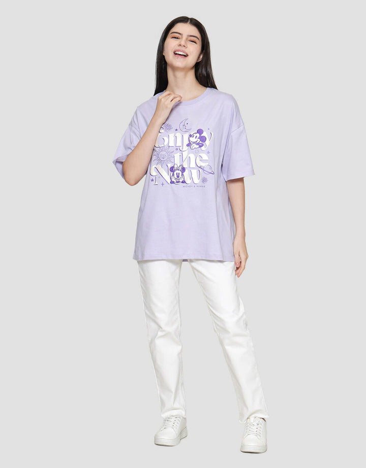 Disney Print Mickey Mouse Kaos Oversize Wanita