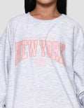 Nevada Sablon New York Stopper Sweater Anak Perempuan