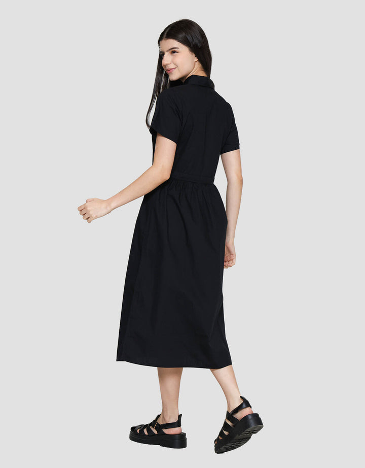 Connexion Cotton With Fabric Belt midi Dress Wanita