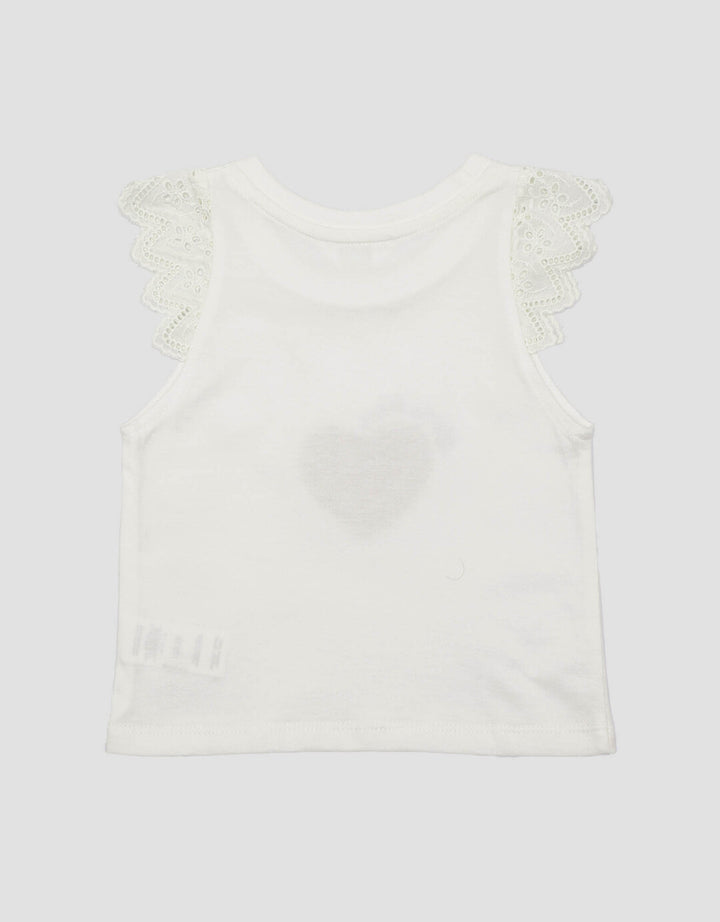 Little M Terry Chenille Little Love Kaos Anak Perempuan