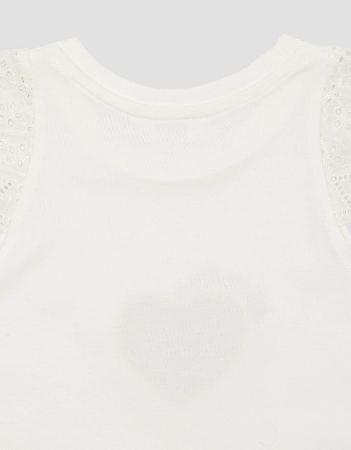 Little M Terry Chenille Little Love Kaos Anak Perempuan