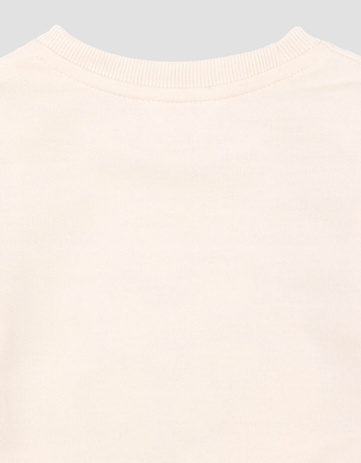 Little M Bordir Flowers Sweater Non Hoodie Anak Perempuan