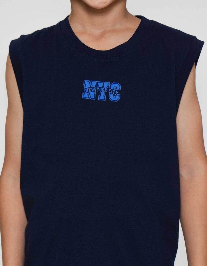 Little M Singlet Nycn Pakaian Anak Laki-laki