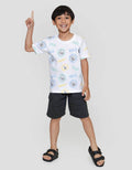 Little M Full Print Wild Roar Kaos Anak Laki-laki
