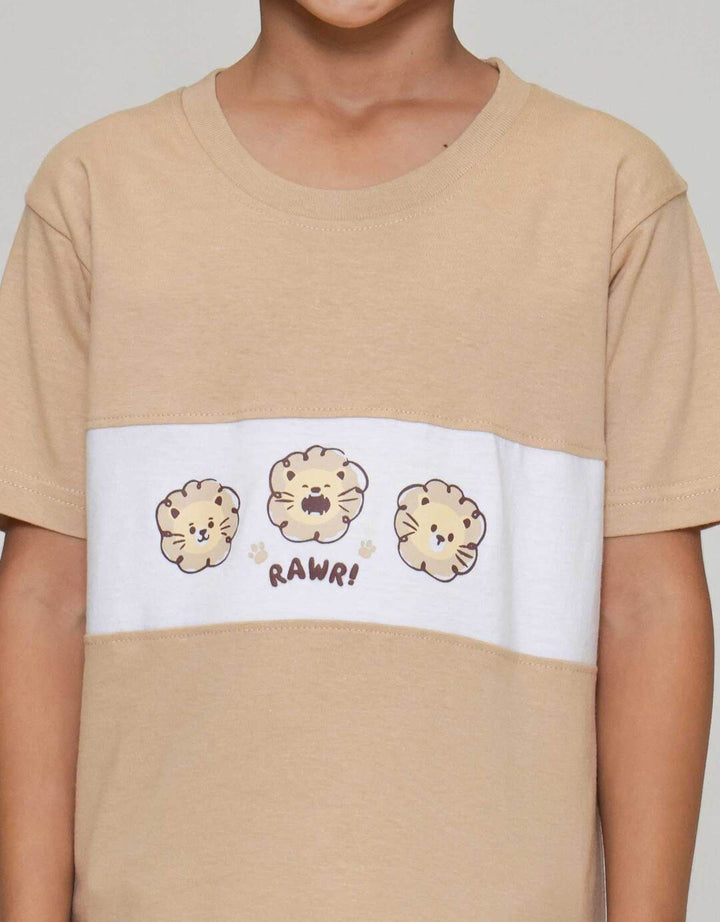 Little M Komb Rawr Lion Kaos Anak Laki-laki