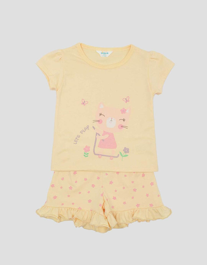 Little M Print Rabits Setelan Baju Anak Perempuan