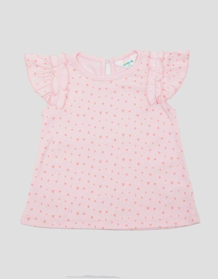 Little M Love Kaos Lengan Pendek Anak Perempuan