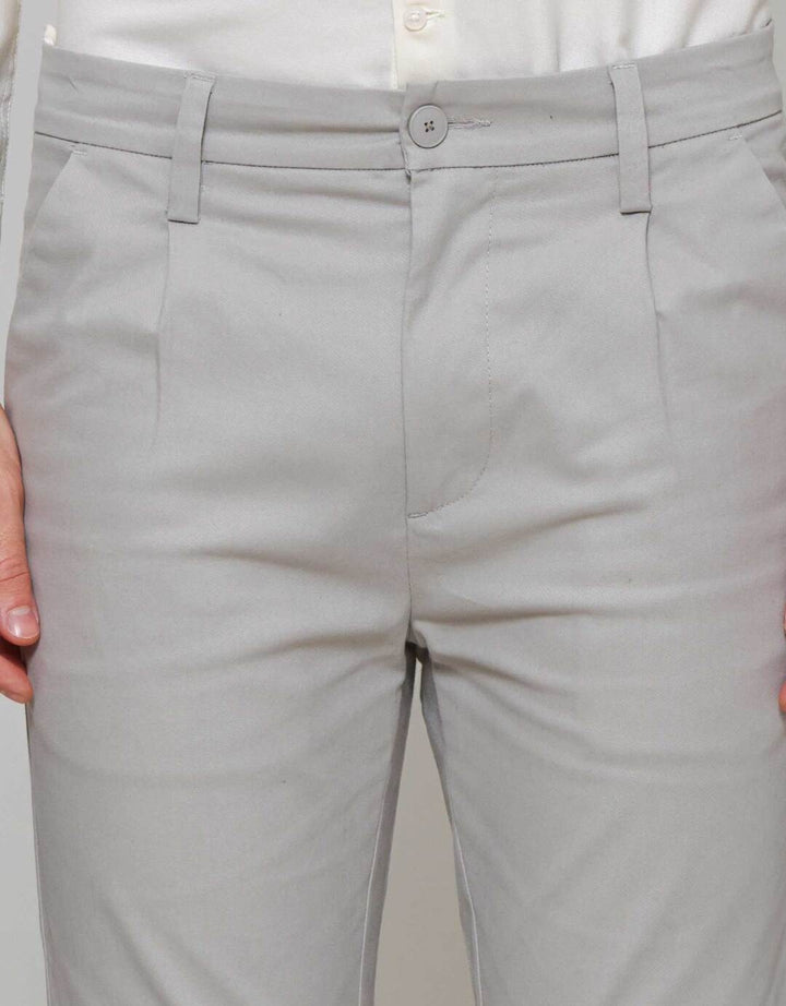 Cole Woven Slim Pleated Twill Celana Panjang Pria