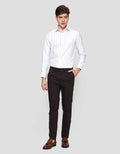 Cole Woven Slim Pleated Twill Celana Panjang Pria