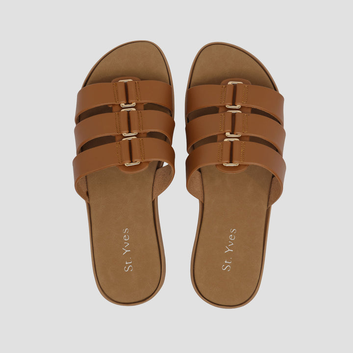 St. Yves Elegan Buckle Sandal Slipper Wanita