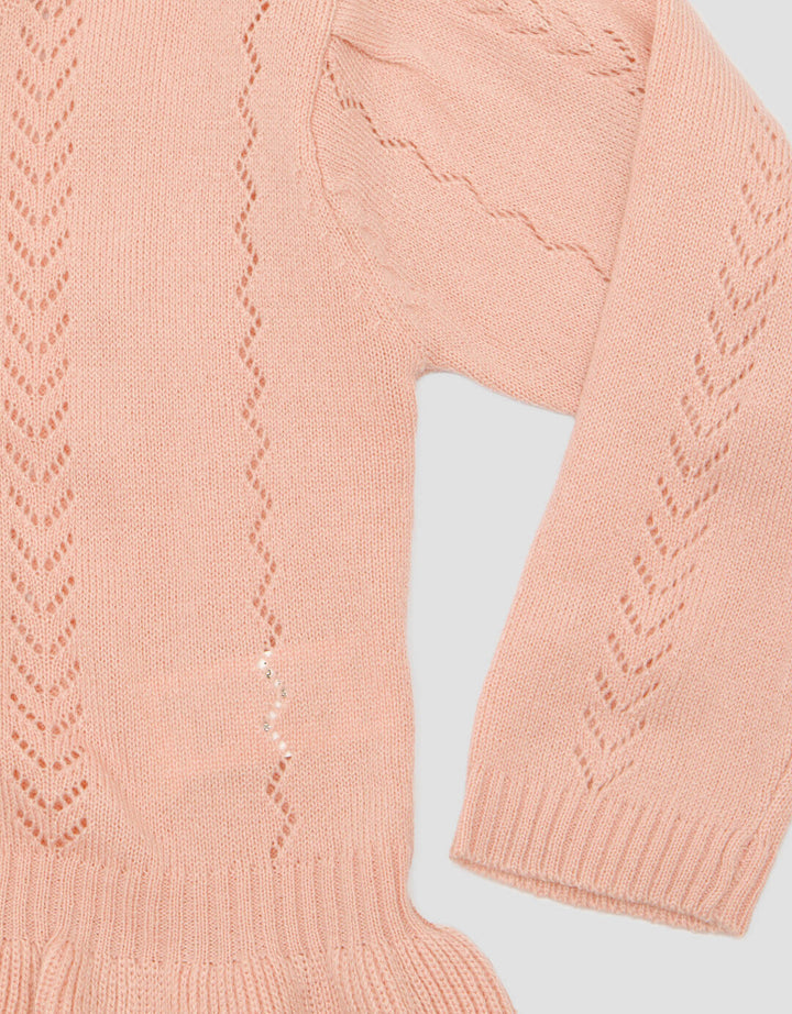 Little M Rajut Ruffle Sweater Anak Bayi Perempuan