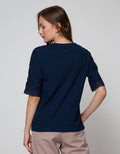 St. Yves 34 Knit Lace Shoulder T-Shirt