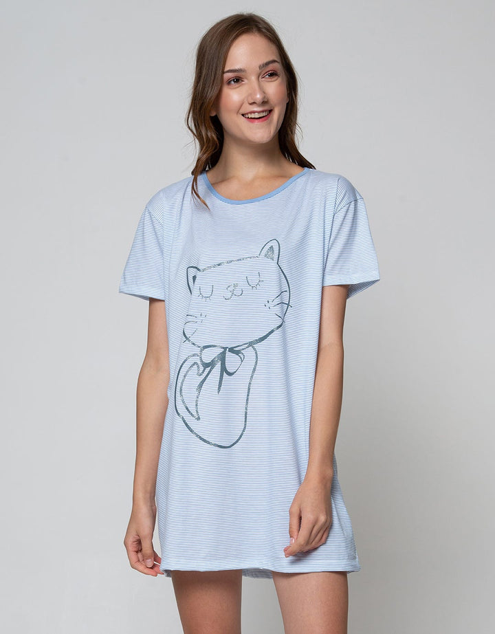 Nevada Short Sleeve Midi Dress Peace Kitty